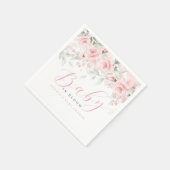 Blush Baby in Bloom Baby Dusche Serviette (Ecke)