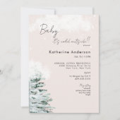 Blush Baby ist kalt draußen Einladung (Vorderseite)