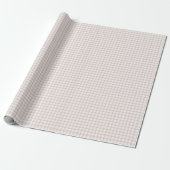 Blush Baby Pink Gingham Elegant Kariert Geschenkpapier (Ungerollt)