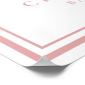 Blush Baby Shower Welcome Poster | Vintage Pram (Ecke)