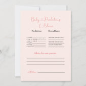 Blush Baby Vorhersagen und Ratschläge Einladung (Vorderseite)