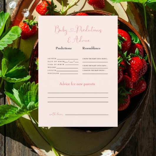 Blush Baby Vorhersagen und Ratschläge Einladung