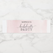 Blush Bachelorette Wasser Flaschen Etiketten (Einzelnes Label)