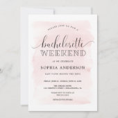 Blush Bachelorette Wochenende Einladung (Vorderseite)