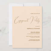 Blush Background Minimalism  Engagement Einladung (Vorderseite)