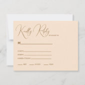 Blush Background Minimalism RSVP Karte (Vorderseite)