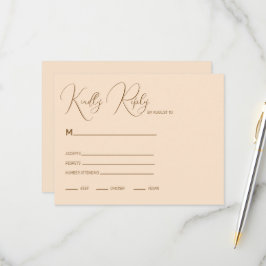Blush Background Minimalism  RSVP Karte