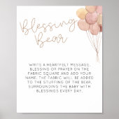 Blush Balloons Blessing Bear Poster (Vorne)