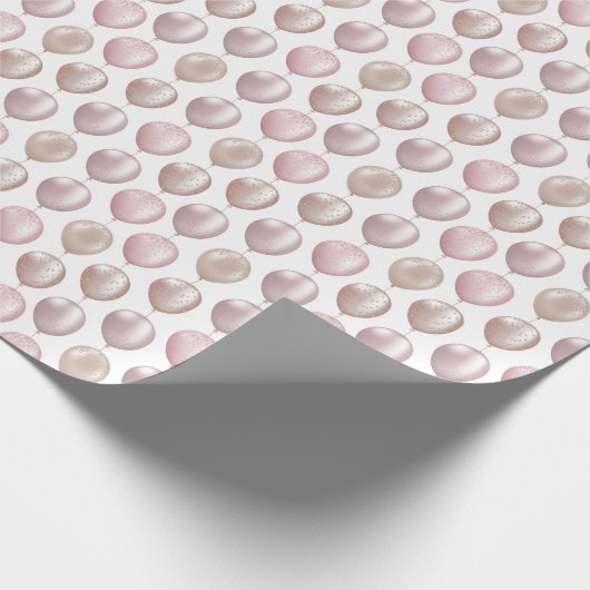 Blush Balloons Geburtstag Geschenkpapier (Ecke)