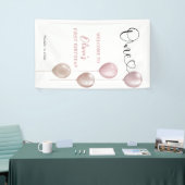Blush Balloons Girl Erster Geburtstag Willkommen Banner (Messeveranstaltung)