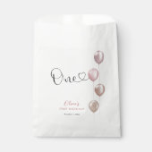 Blush Balloons Girl zum ersten Geburtstag Geschenktütchen (Vorderseite)
