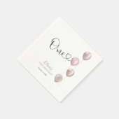Blush Balloons Girl zum ersten Geburtstag Serviette (Ecke)