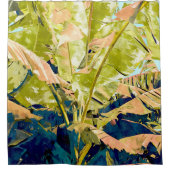Blush Banana Tree Duschvorhang (Vorderseite)