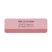 Blush Bar Return Address Labels (Vorne)