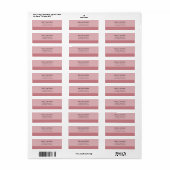 Blush Bar Return Address Labels (Vorne)