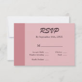 Blush Bar Wedding RSVP Card Karte (Vorderseite)