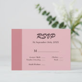 Blush Bar Wedding RSVP Card Karte (Stehend Vorderseite)