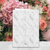 Blush Baroque Floral Sacred Heart Valentine’s Day  Karte