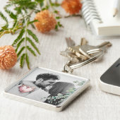 Blush Baroque Heart with Floral Romance Frame Schlüsselanhänger (Seite)