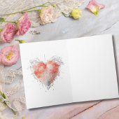 Blush Baroque Lace Sacred Heart Valentines Day Karte