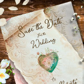 Blush Baroque Scroll and Sacred Heart  Einladung