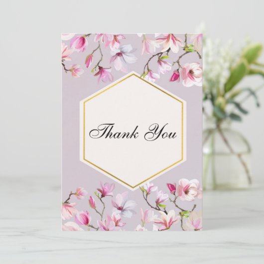 Blush & Bashfull Vielen Dank Dankeskarte (Stehend Vorderseite)