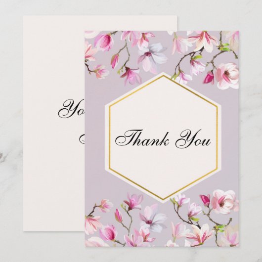 Blush & Bashfull Vielen Dank Dankeskarte (Vorne/Hinten)