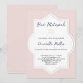 Blush Bat Mitzvah Moderne Kunst Star von David Einladung (Vorne/Hinten)