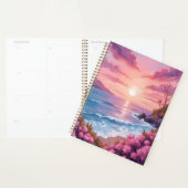 Blush Beach Bay | Ocean Sunset Pink Watercolor Planer (Anzeige)