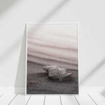 Blush Beach mit Leaf Poster