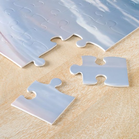 Blush Beach | Rosa Ozean Gemälde Puzzle (Seite)