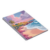 Blush Beach | Rosa-Ozean-Malerei Notizblock (Rechte Seite)
