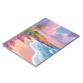 Blush Beach | Rosa-Ozean-Malerei Notizblock (Linke Seite)