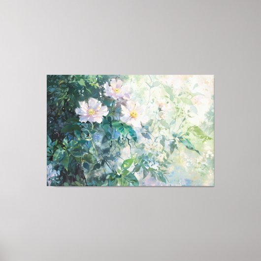 *~* Blush Beach Rose TV2 Stretched Canvas Print Leinwanddruck (Vorderseite)