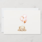 Blush Bear Ballon Ratschlag für Mama Baby Dusche (Rückseite)
