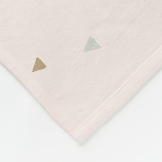 Blush Bear Balloon Girly Monogram Baby Milestone Fleecedecke (Ecke)