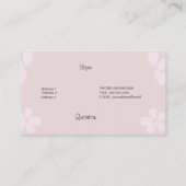 Blush Beauty Business Card Visitenkarte (Rückseite)