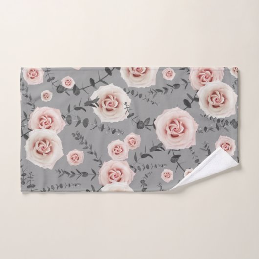 Blush Beauty Rose Eucalyptus Pattern #2 #floral Badhandtuch Set (Handtuch)
