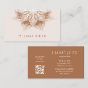 Blush Beige 3D Mandala Visitenkarte