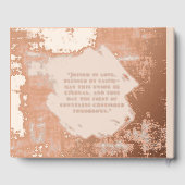 Blush Beige Foil Guestbook Beach Einzigartiges Gäs Gästebuch (Rückseite)