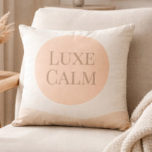 Blush Beige Horizon Throw Pillow