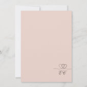 Blush Beige Modern Chic Mix and Match Wedding Einladung (Rückseite)
