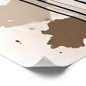 Blush & Beige Mohnblumen Kunst, Dichtung und Musik Poster (Ecke)