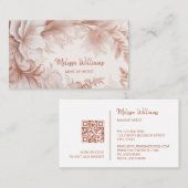 Blush Beige | QR Code Business Card Visitenkarte (Vorne/Hinten)