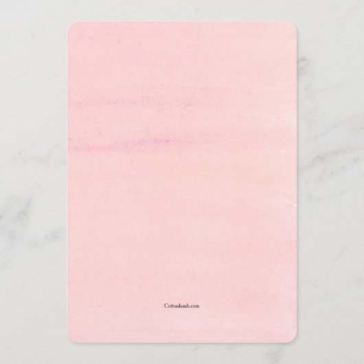 Blush Birthday Party Einladungen (Rückseite)