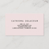 Blush & Black Brocade Lace Confetti Business Card Visitenkarte (Rückseite)