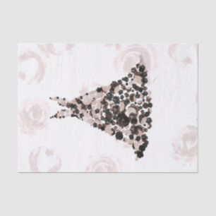 Blush Black Classy Bloral Rose Dress Brautparty Seidenpapier