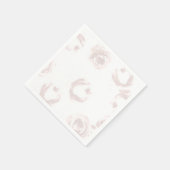 Blush Black Classy Bloral Rose Dress Brautparty Serviette (Ecke)