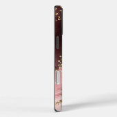 Blush Black Glitzer Agate Monogram Case-Mate iPhone Hülle (Rückseite / Rechts)