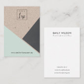 Blush Black Glitzer Aqua Blue Earring Display Visitenkarte (Vorne/Hinten)